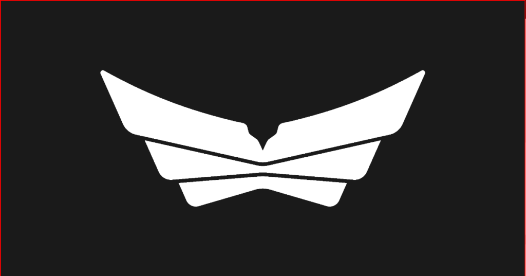 Falcon Car Rental logo centered on black background